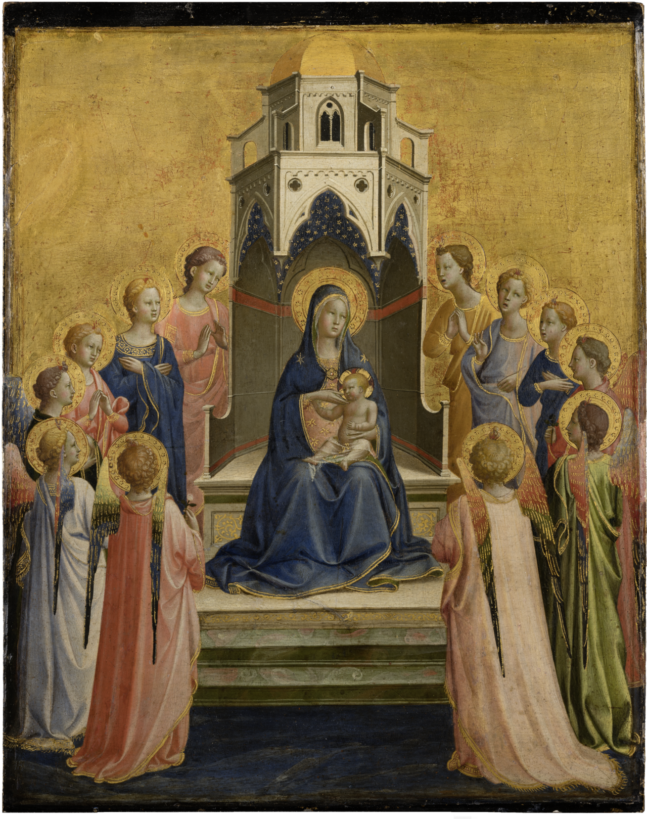 The Virgin and Child Enthroned with Twelve Angels - Fra Angelico