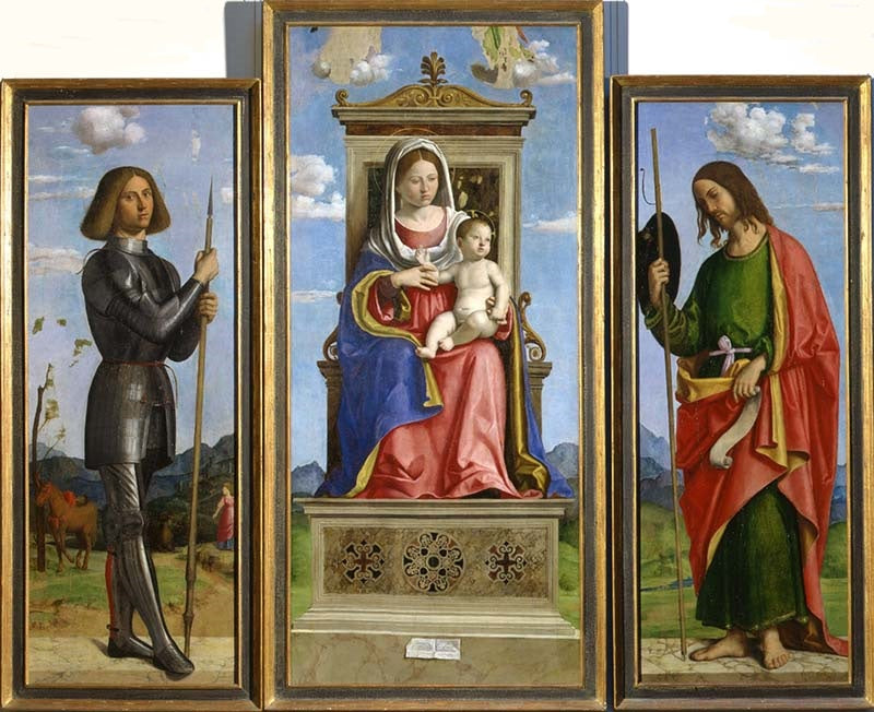 The Virgin and Child between Saint George and Saint James - Cima da Conegliano