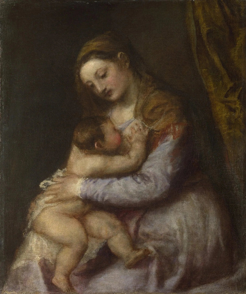 The Virgin Nursing the Child Jesus - Titian
