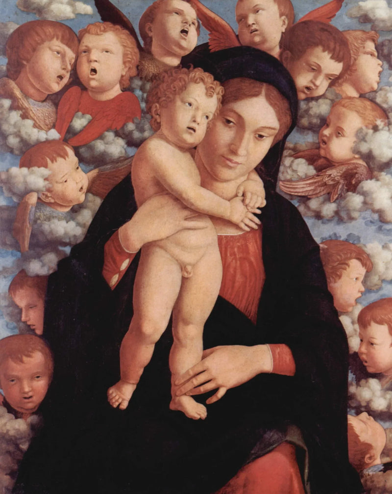 The Virgin with Cherubs - Andrea Mantegna