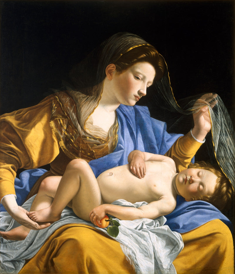 The Virgin with the Sleeping Child Jesus - Orazio Gentileschi
