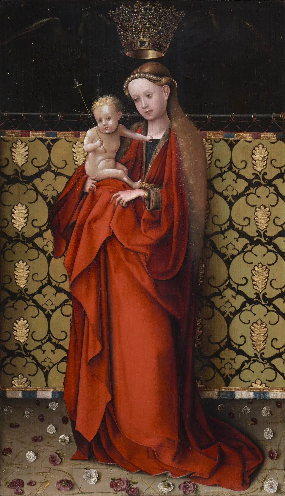 La Vierge couronnée par les anges - Stefan Lochner image 1 copie peinte à la main à l’huile