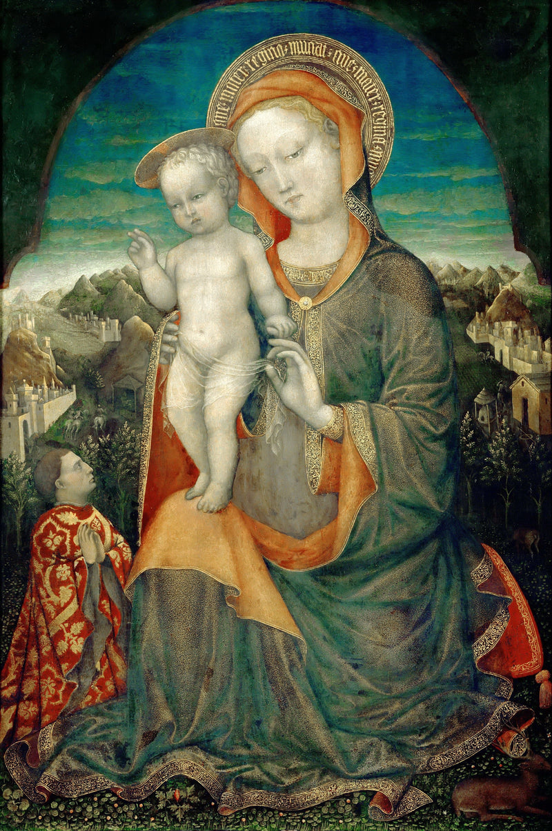 The Virgin of Humility adored by a prince of the House of Este - Iacopo Bellini