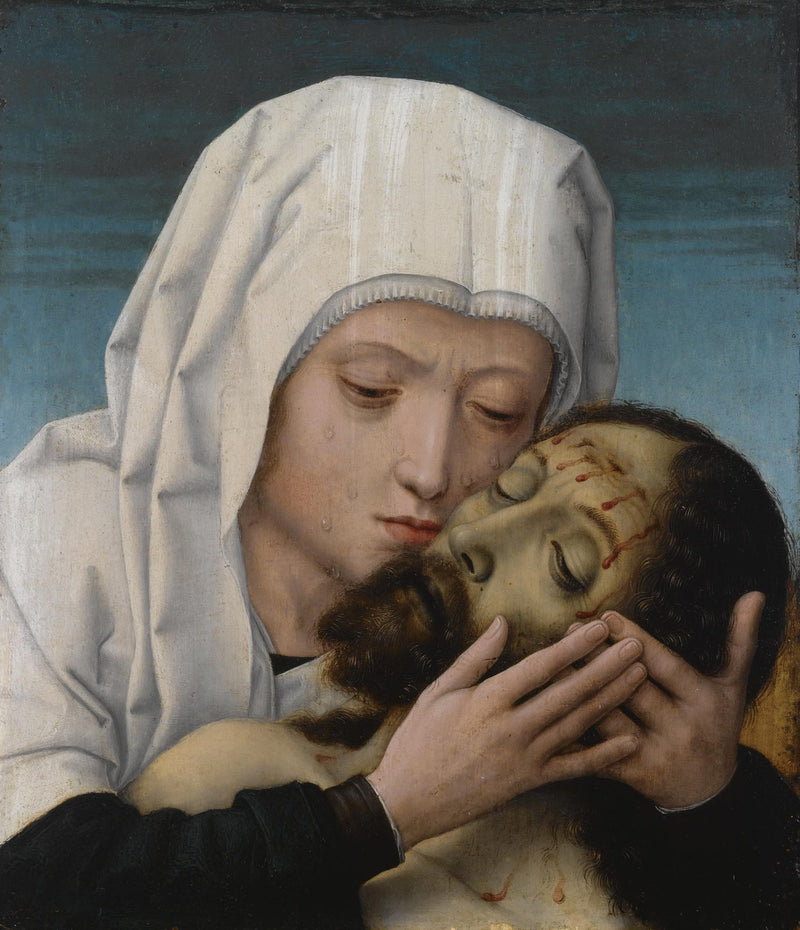 The Virgin embracing the head of the dead Christ. - Gérard David