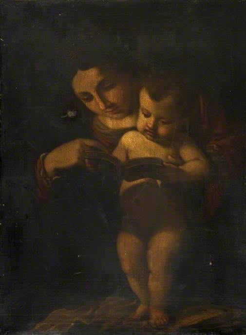 The Virgin teaching the Child Jesus to read - Guercino