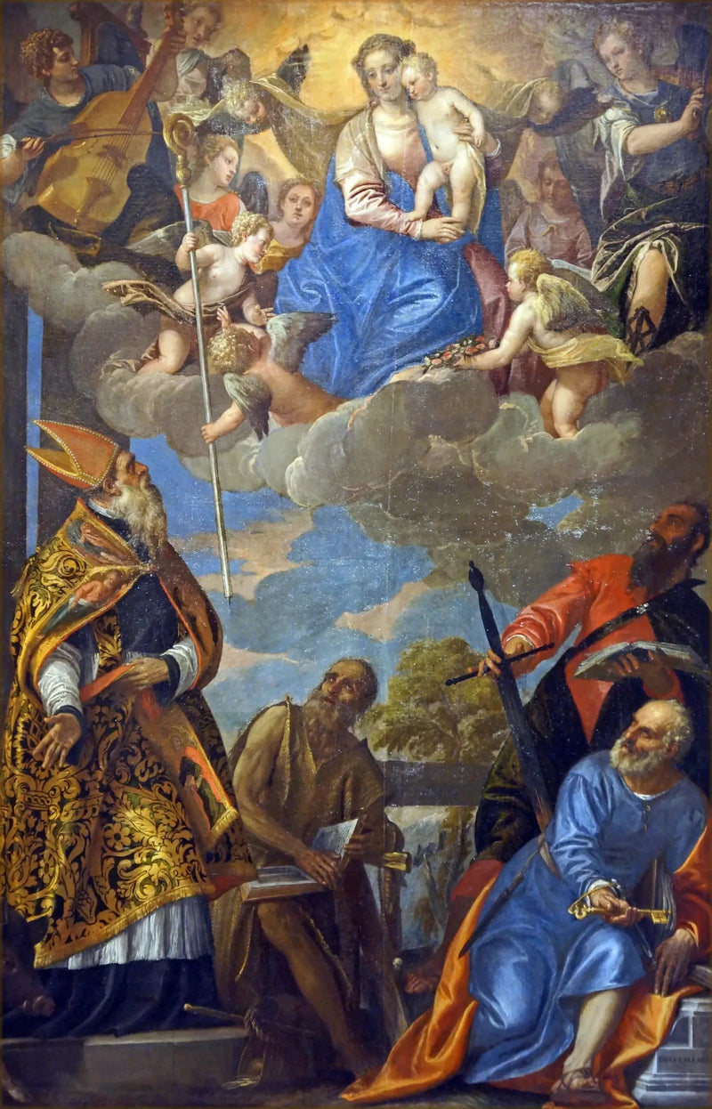 The Virgin and Child appearing to Saint Anthony, Saint Paul the Hermit, Saint Paul and Saint Peter - Paul Véronèse