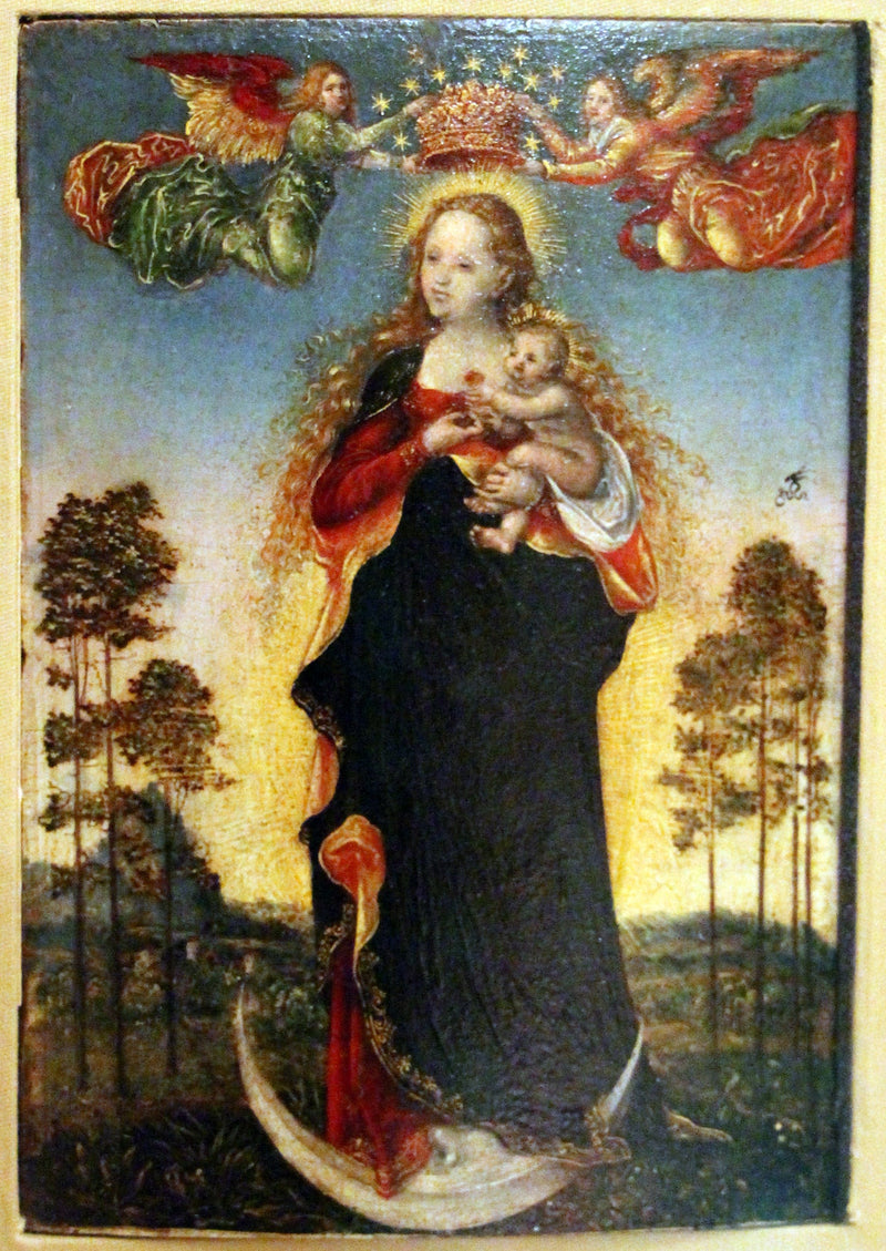 The Virgin and Child with Two Angels - Lucas Cranach the Elder