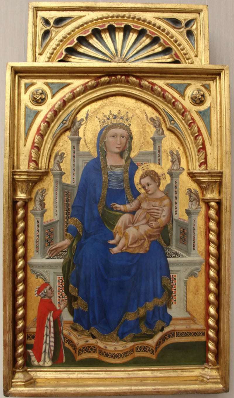 The Virgin and Child Blessing Seated with a Donor - Guariento di Arpo