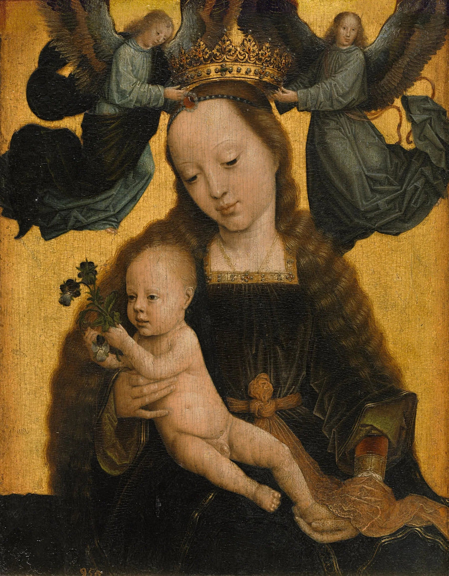 The Virgin and Child crowned by two angels - Gérard David
