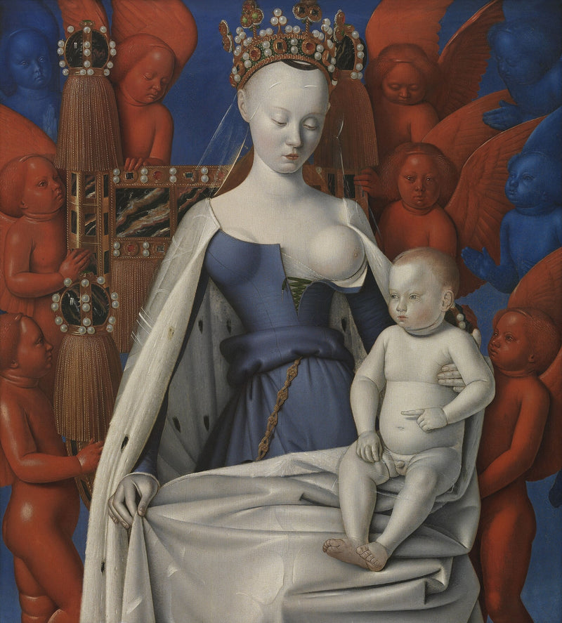 The Virgin and Child surrounded by angels - Jean Fouquet