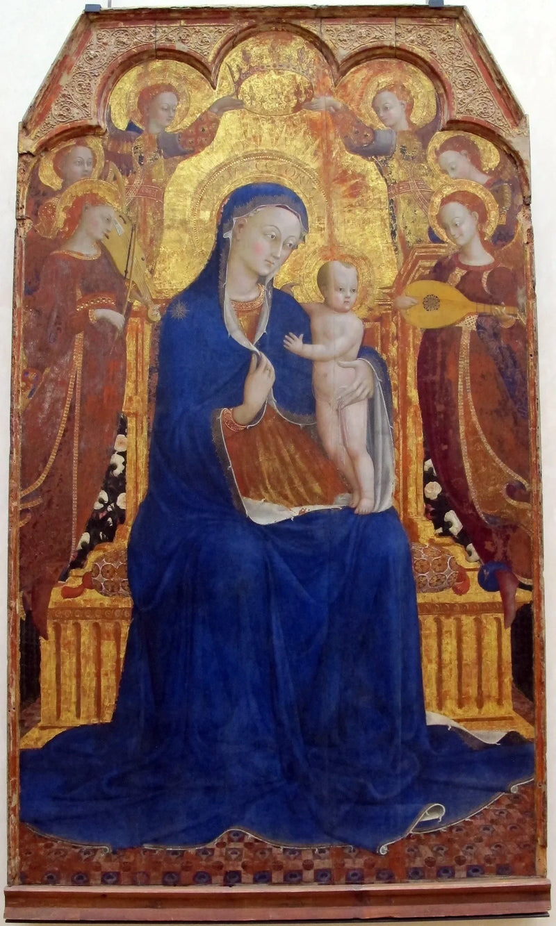 The Virgin and Child surrounded by angels - Stefano di Giovanni (Sassetta)