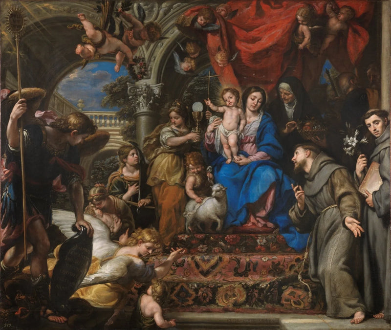 The Virgin and Child between the Theological Virtues and the Saints - Claudio Coello