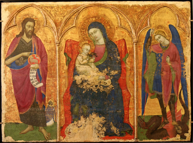 The Virgin and Child between Saint John the Baptist and Saint Michael - Barnaba da Modena