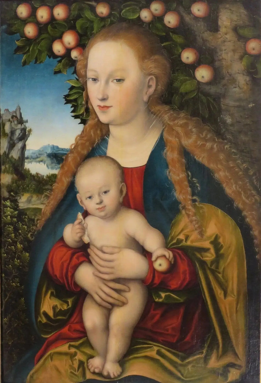The Virgin and Child Jesus under the apple tree - Lucas Cranach the Elder