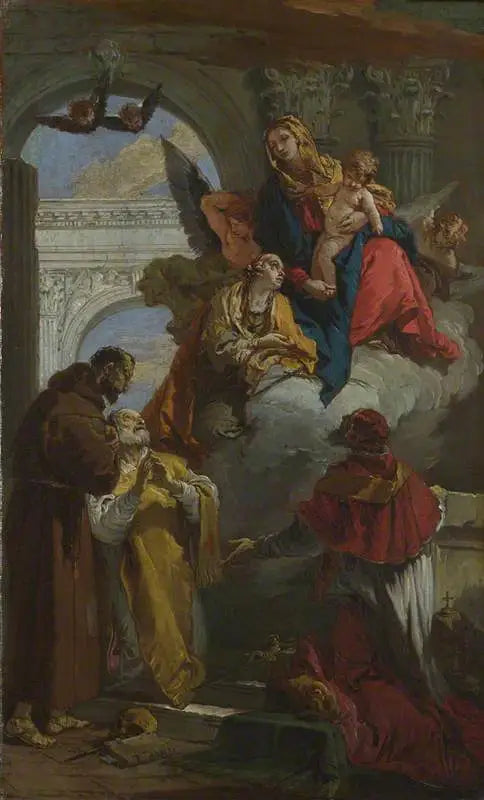 The Virgin and Child appearing to a group of saints - Giovanni Battista Tiepolo