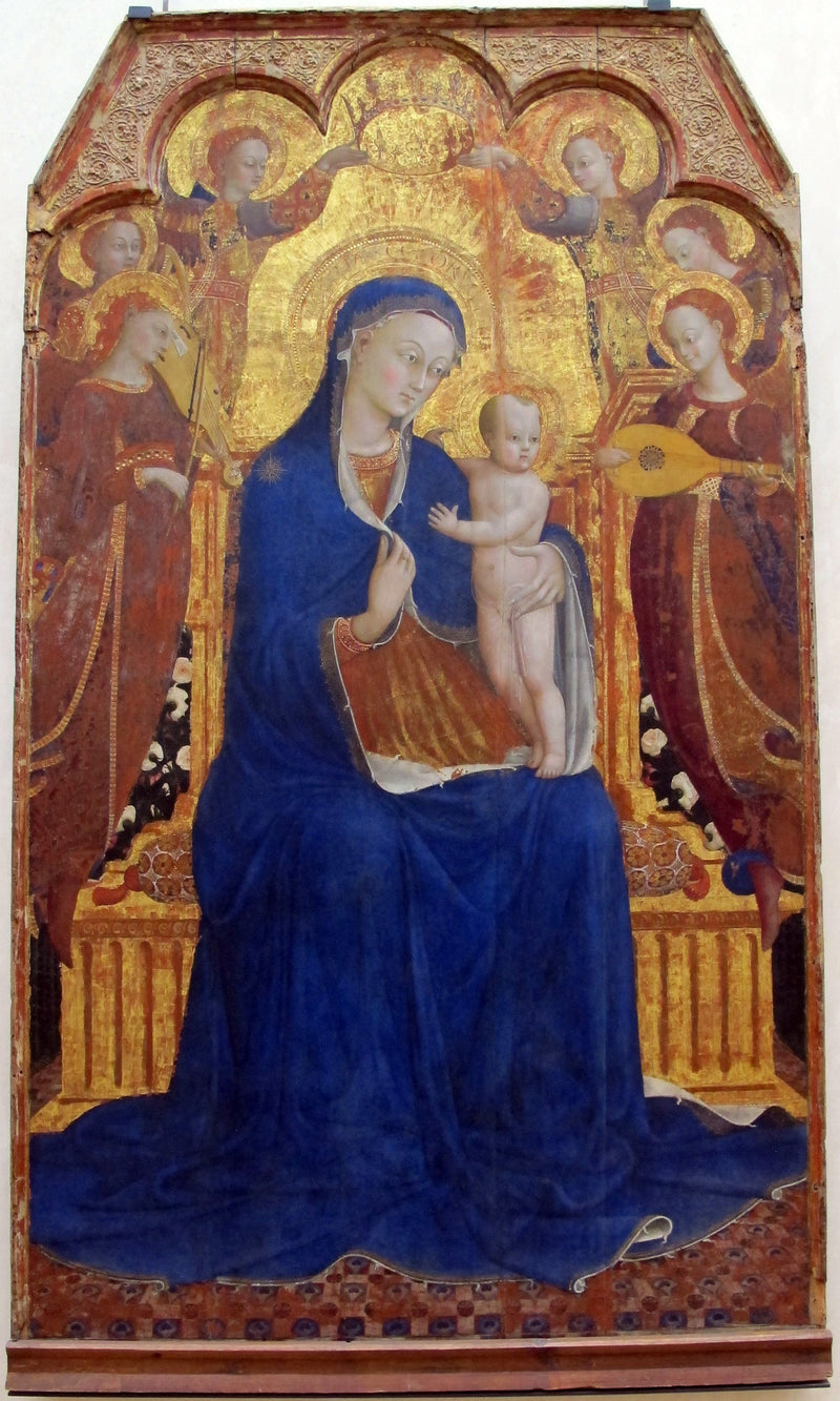 The Virgin and Child surrounded by angels - Stefano di Giovanni (Sassetta)