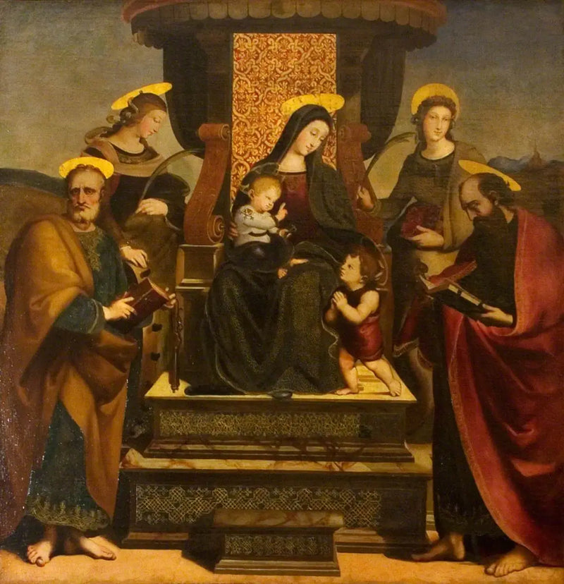 The Virgin and Child Enthroned with Saints - Raphael Sanzio