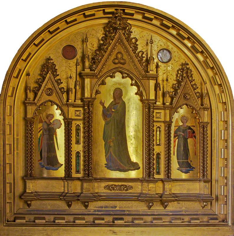 The Virgin Mary, flanked by musician angels - Fra Angelico