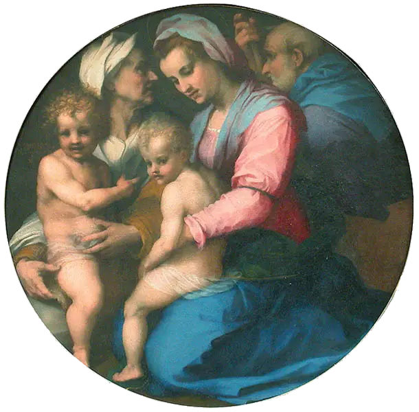 The Virgin, the Child Jesus, Saint Elizabeth and the Little Saint John - Andrea del Sarto