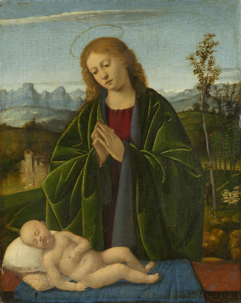 The Virgin Mary Adoring the Child - Marco Basaiti