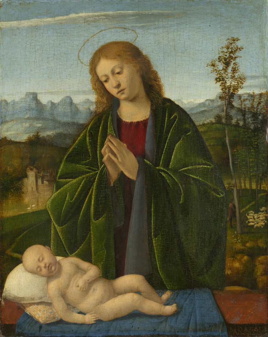 The Virgin Mary Adoring the Child - Marco Basaiti