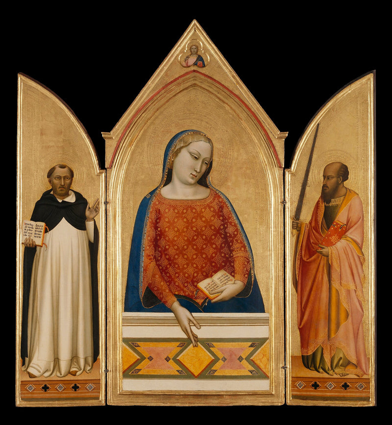 The Virgin Mary with Saints Thomas Aquinas and Paul - Bernardo Daddi