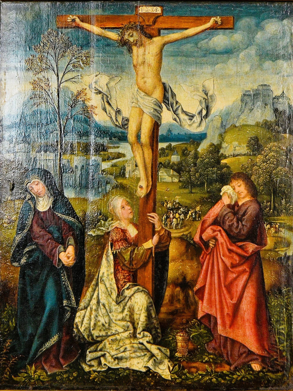 La Vierge Marie Madeleine et saint Jean au pied de la Croix - Quentin Metsys - Alpha Reproduction