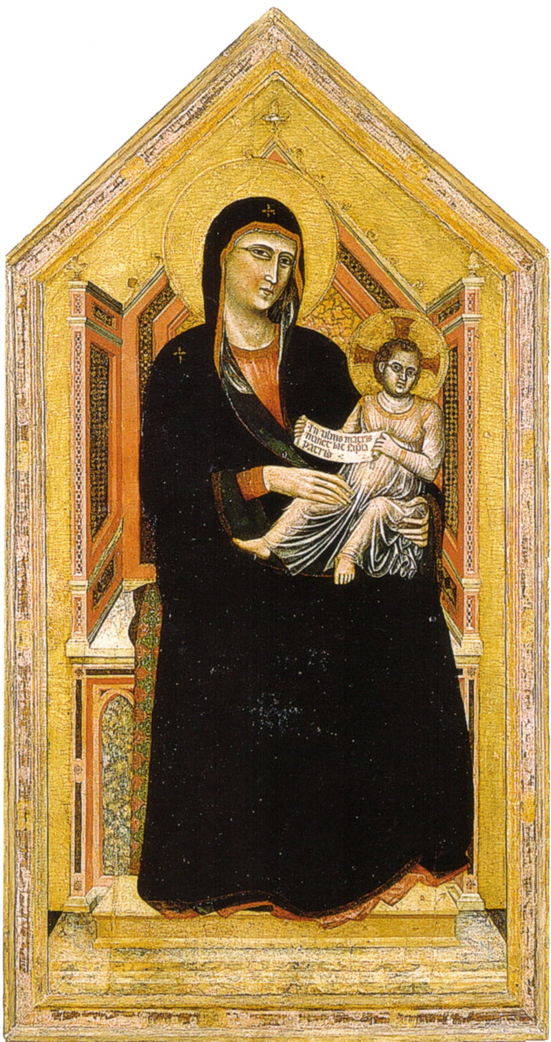 The Virgin Mary enthroned with a child - Master of Saint Cecilia