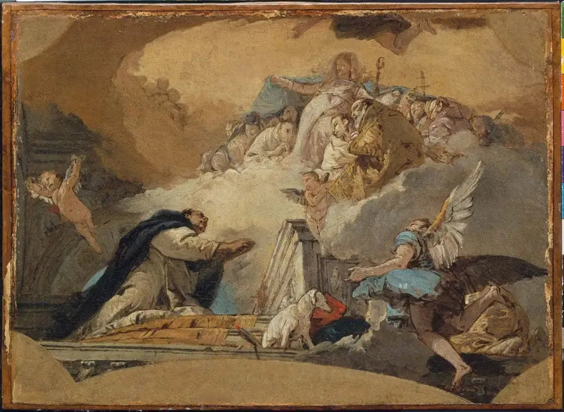 The Virgin receiving the prayers of Saint Dominic - Giovanni Battista Tiepolo