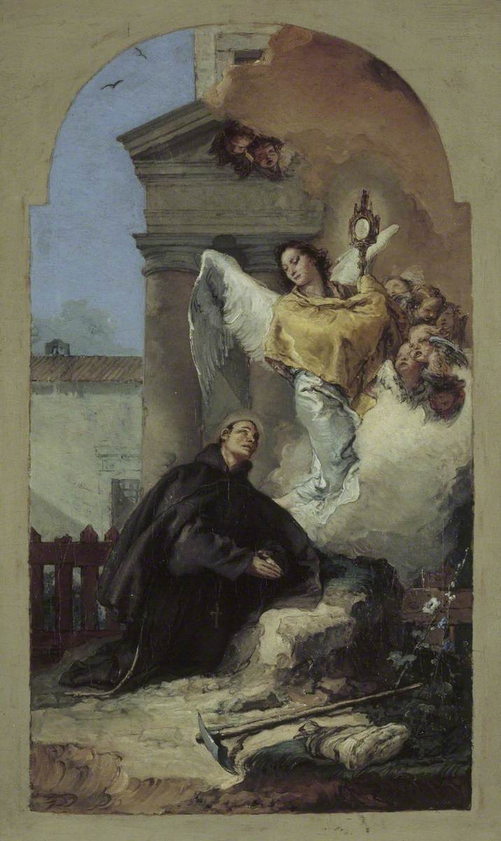 The Vision of the Eucharist by Saint Pascal Baylon - Giovanni Battista Tiepolo