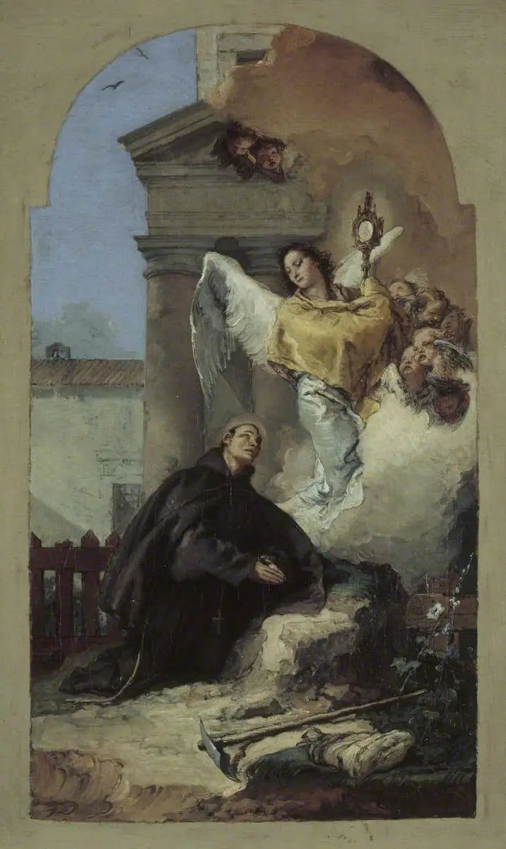 The Vision of the Eucharist by Saint Pascal Baylon - Giovanni Battista Tiepolo