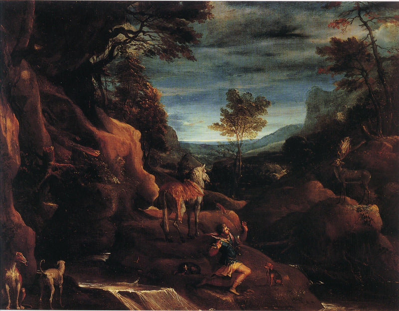 The Vision of Saint Eustace - Annibale Carracci