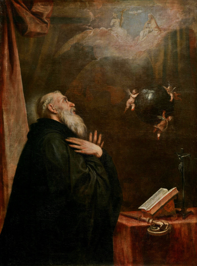 The Vision of the Globe and the Three Angels according to Saint Benoît - Alonso Cano