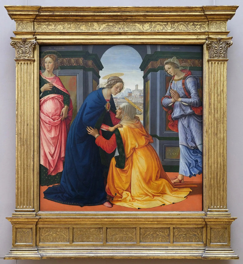 The Visitation with Mary Magdalene and Mary Salome - Domenico Ghirlandaio
