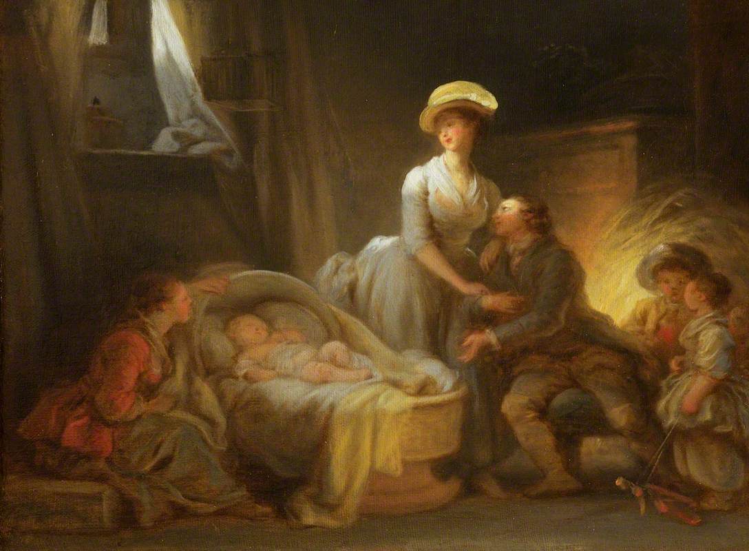 The Visit to the Nursemaid - Jean-Honoré Fragonard