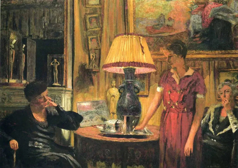 The visit to Madame Hessel - Édouard Vuillard