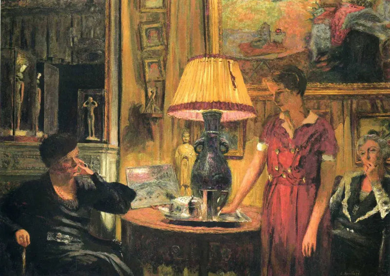 The visit to Madame Hessel - Édouard Vuillard
