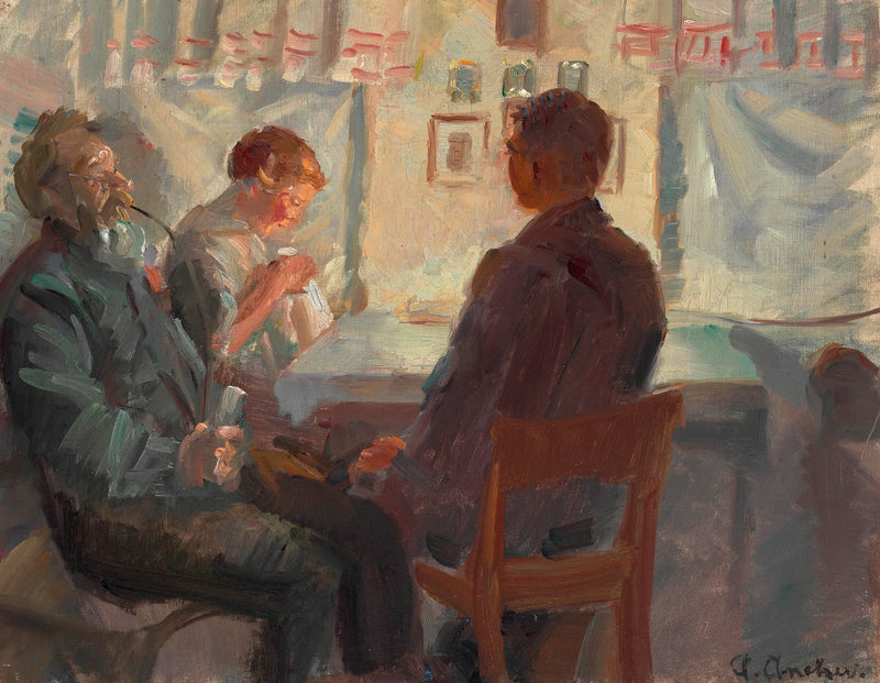 The suitor's visit. Study. - Anna Ancher