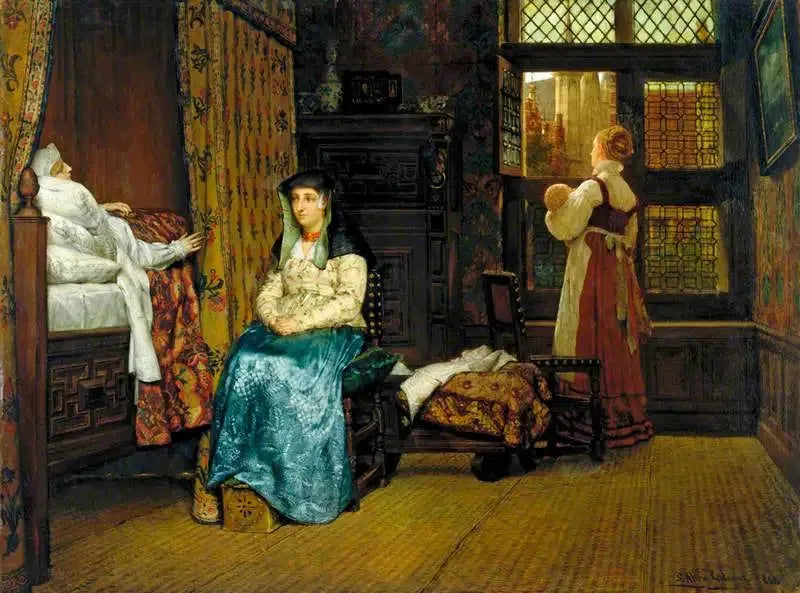 The Visit: A Dutch Interior - Lawrence Alma-Tadema