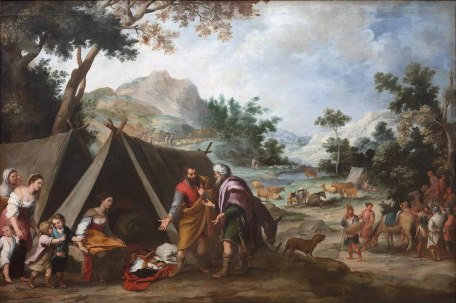 Laban searching for his stolen domestic gods - Bartolomé Esteban Murillo
