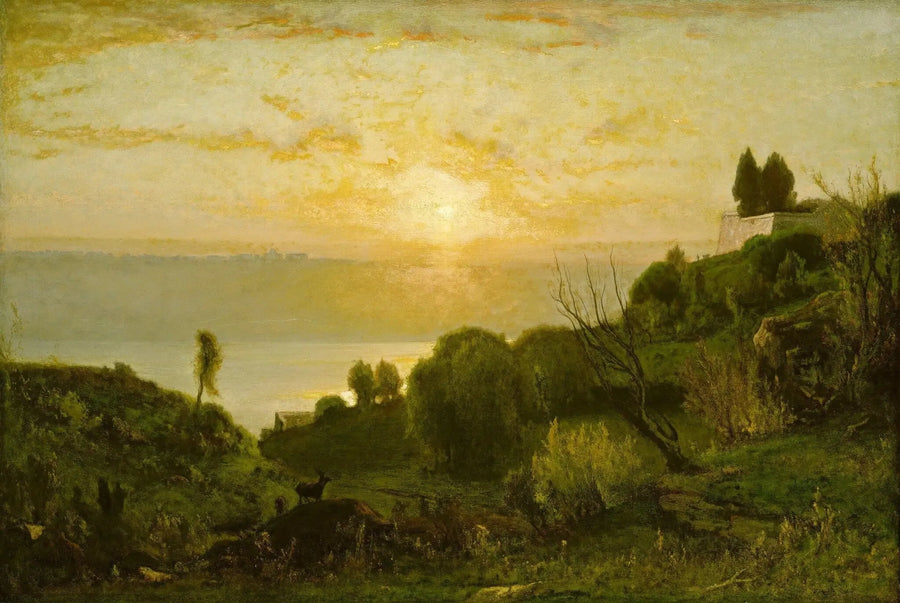 Lake Albano, sunset - George Inness