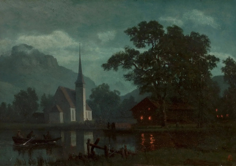 Lac des Quatre-Cantons, Suisse - Albert Bierstadt