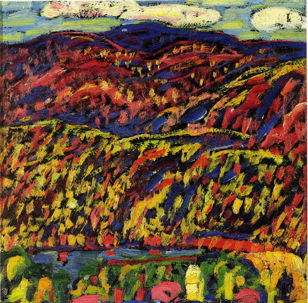 Lac Kezar, matin d'automne - Marsden Hartley image 1 reproduction artisanale de tableau