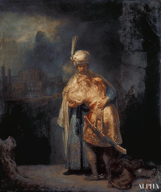 L'adieu de David à Jonathan - Rembrandt van Rijn - Reproductions de tableaux et peintures haut de gamme