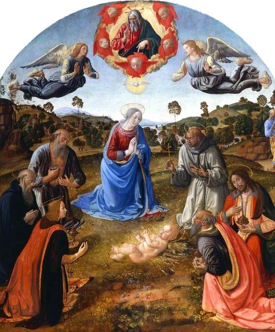The Adoration of the Child Jesus - Cosimo Rosselli