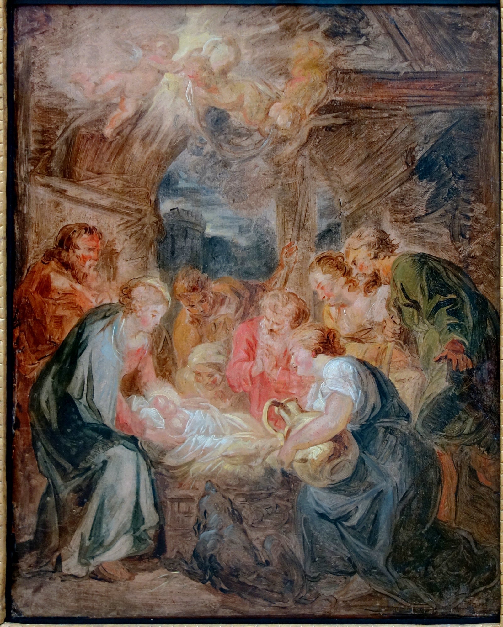 The Adoration of the Shepherds - Jean-Honoré Fragonard