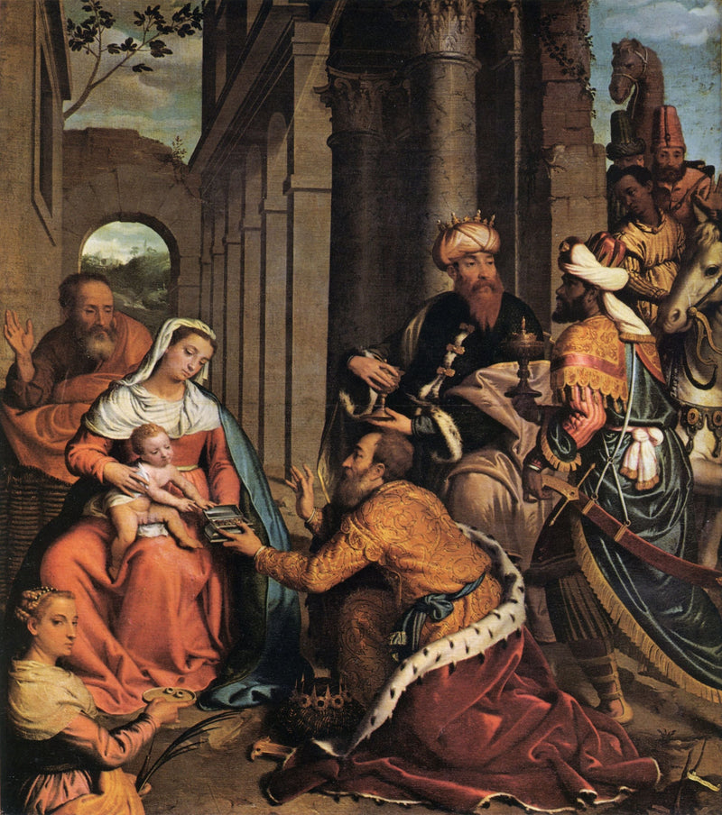 The Adoration of the Magi with Saint Lucy - Giovanni Battista Moroni
