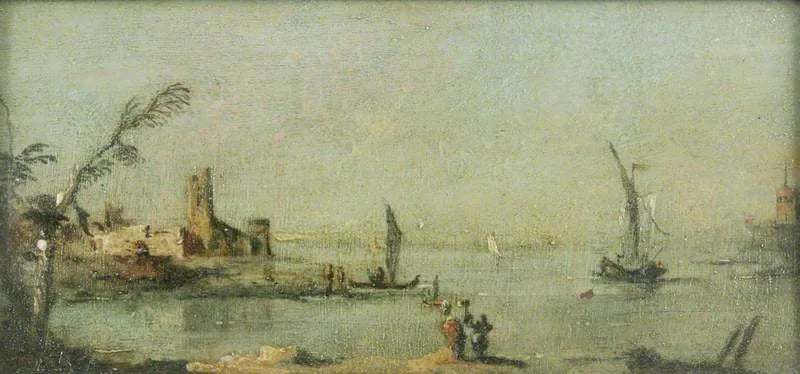 Lagoon of Capriccio with a Church - Francesco Guardi