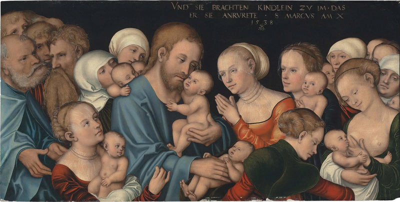 Let the little children come to me (Christ blessing the children) - Lucas Cranach the Elder