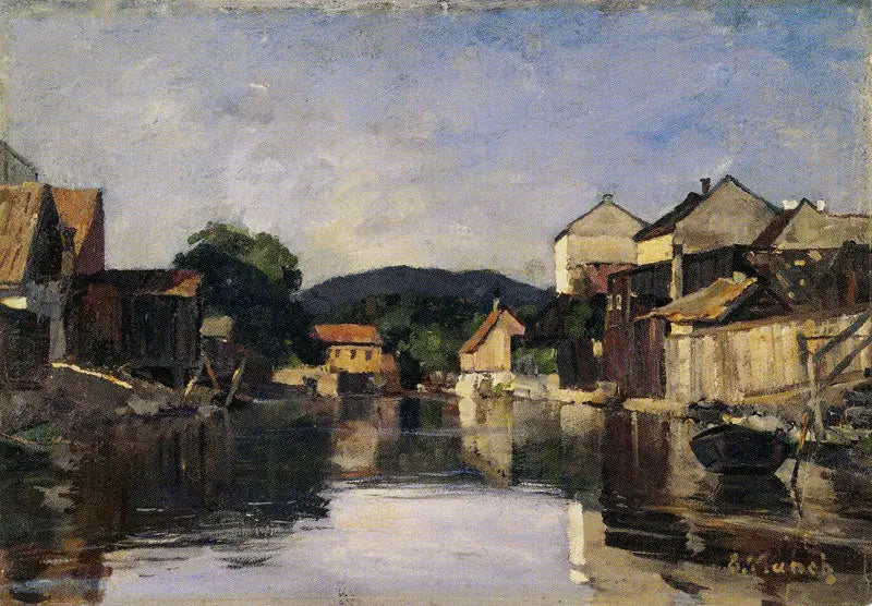 The Akerselva at Slåmotgangen - Edvard Munch